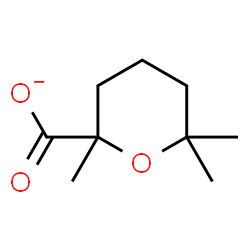 ChemSpider 2D Image | 2,6,6-Trimethyltetrahydro-2H-pyran-2-carboxylate | C9H15O3