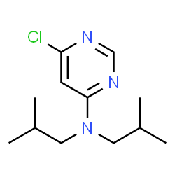 ChemSpider 2D Image | 6-Chloro-N,N-diisobutyl-4-pyrimidinamine | C12H20ClN3