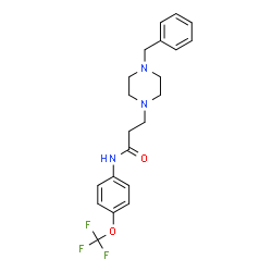 ChemSpider 2D Image | 3-(4-Benzyl-1-piperazinyl)-N-[4-(trifluoromethoxy)phenyl]propanamide | C21H24F3N3O2