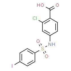 ChemSpider 2D Image | 2-Chloro-4-{[(4-iodophenyl)sulfonyl]amino}benzoic acid | C13H9ClINO4S