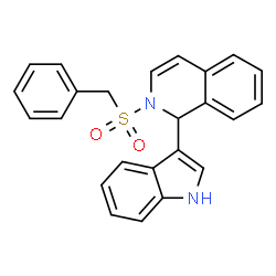 ChemSpider 2D Image | 1-(1H-indol-3-yl)-2-phenylmethanesulfonyl-1H-isoquinoline | C24H20N2O2S