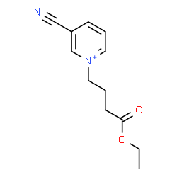 ChemSpider 2D Image | 3-Cyano-1-(4-ethoxy-4-oxobutyl)pyridinium | C12H15N2O2