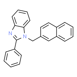 ChemSpider 2D Image | 1-(2-Naphthylmethyl)-2-phenyl-1H-benzimidazole | C24H18N2