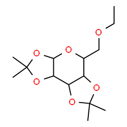 ChemSpider 2D Image | 5-(Ethoxymethyl)-2,2,7,7-tetramethyltetrahydro-3aH-bis[1,3]dioxolo[4,5-b:4',5'-d]pyran | C14H24O6