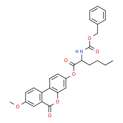 ChemSpider 2D Image | 8-Methoxy-6-oxo-6H-benzo[c]chromen-3-yl N-[(benzyloxy)carbonyl]norleucinate | C28H27NO7