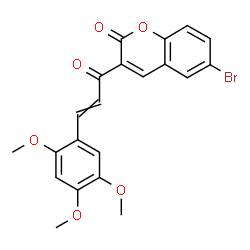 ChemSpider 2D Image | 6-Bromo-3-[3-(2,4,5-trimethoxyphenyl)acryloyl]-2H-chromen-2-one | C21H17BrO6