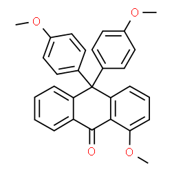 ChemSpider 2D Image | 1-Methoxy-10,10-bis(4-methoxyphenyl)-9(10H)-anthracenone | C29H24O4