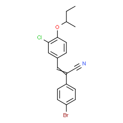 ChemSpider 2D Image | 2-(4-Bromophenyl)-3-(4-sec-butoxy-3-chlorophenyl)acrylonitrile | C19H17BrClNO