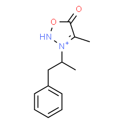 ChemSpider 2D Image | 4-Methyl-5-oxo-3-(1-phenyl-2-propanyl)-2,5-dihydro-1,2,3-oxadiazol-3-ium | C12H15N2O2