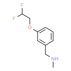 ChemSpider 2D Image | 1-[3-(2,2-Difluoroethoxy)phenyl]-N-methylmethanamine | C10H13F2NO