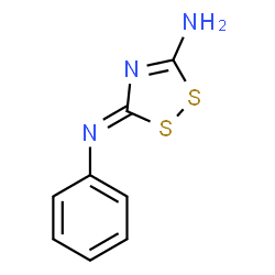 ChemSpider 2D Image | (3Z)-3-(Phenylimino)-3H-1,2,4-dithiazol-5-amine | C8H7N3S2