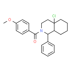 ChemSpider 2D Image | (4a-Chloro-1-phenyloctahydroisoquinolin-2-yl)(4-methoxyphenyl)methanone | C23H26ClNO2