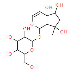 ChemSpider 2D Image | 4a,5,7-Trihydroxy-7-methyl-1,4a,5,6,7,7a-hexahydrocyclopenta[c]pyran-1-yl hexopyranoside | C15H24O10