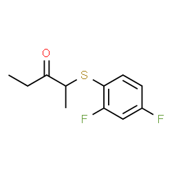 ChemSpider 2D Image | 2-[(2,4-Difluorophenyl)sulfanyl]-3-pentanone | C11H12F2OS