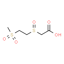 ChemSpider 2D Image | {[2-(Methylsulfonyl)ethyl]sulfinyl}acetic acid | C5H10O5S2