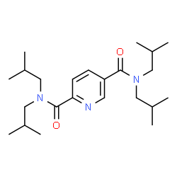 ChemSpider 2D Image | N,N,N',N'-Tetraisobutyl-2,5-pyridinedicarboxamide | C23H39N3O2
