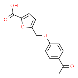 ChemSpider 2D Image | 5-[(4-Acetylphenoxy)methyl]-2-furoic acid | C14H12O5