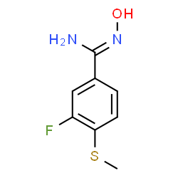 ChemSpider 2D Image | 3-Fluoro-N'-hydroxy-4-(methylsulfanyl)benzenecarboximidamide | C8H9FN2OS