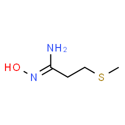 ChemSpider 2D Image | (1Z)-N'-Hydroxy-3-(methylsulfanyl)propanimidamide | C4H10N2OS