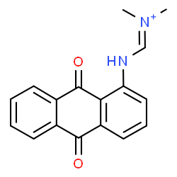 ChemSpider 2D Image | [(9,10-Dioxo-9,10-dihydro-1-anthracenyl)amino]-N,N-dimethylmethaniminium | C17H15N2O2