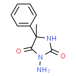 ChemSpider 2D Image | 3-Amino-5-methyl-5-phenyl-2,4-imidazolidinedione | C10H11N3O2