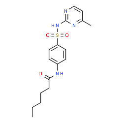 ChemSpider 2D Image | N-{4-[(4-Methyl-2-pyrimidinyl)sulfamoyl]phenyl}hexanamide | C17H22N4O3S