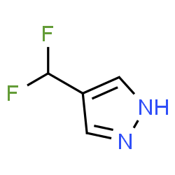 ChemSpider 2D Image | 4-(Difluoromethyl)-1H-pyrazole | C4H4F2N2