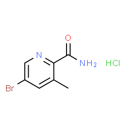 ChemSpider 2D Image | 5-Bromo-3-methyl-2-pyridinecarboxamide hydrochloride (1:1) | C7H8BrClN2O