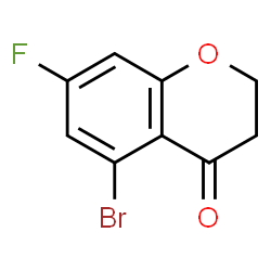 ChemSpider 2D Image | 5-Bromo-7-fluorochroman-4-one | C9H6BrFO2