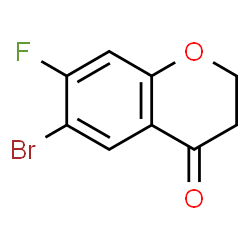 ChemSpider 2D Image | 6-Bromo-7-fluorochroman-4-one | C9H6BrFO2