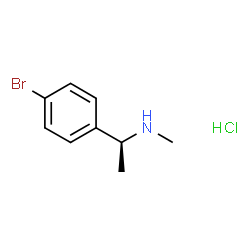 ChemSpider 2D Image | (S)-1-(4-Bromophenyl)-N-methylethanamine hydrochloride | C9H13BrClN