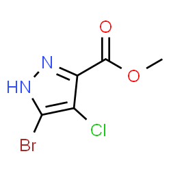 ChemSpider 2D Image | Methyl 5-bromo-4-chloro-1H-pyrazole-3-carboxylate | C5H4BrClN2O2