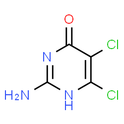 ChemSpider 2D Image | 2-Amino-5,6-dichloro-4(1H)-pyrimidinone | C4H3Cl2N3O