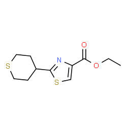 ChemSpider 2D Image | Ethyl 2-(tetrahydro-2H-thiopyran-4-yl)-1,3-thiazole-4-carboxylate | C11H15NO2S2