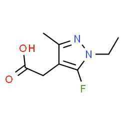 ChemSpider 2D Image | (1-ETHYL-5-FLUORO-3-METHYLPYRAZOL-4-YL)ACETIC ACID | C8H11FN2O2