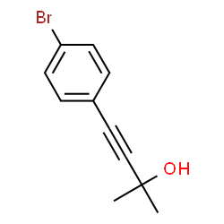 ChemSpider 2D Image | 4-(4-Bromophenyl)-2-methyl-3-butyn-2-ol | C11H11BrO