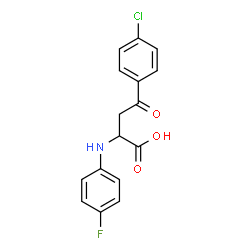 ChemSpider 2D Image | 4-(4-Chlorophenyl)-2-[(4-fluorophenyl)amino]-4-oxobutanoic acid | C16H13ClFNO3