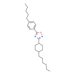 ChemSpider 2D Image | 3-(4-Hexylcyclohexyl)-5-(4-pentylphenyl)-1,2,4-oxadiazole | C25H38N2O