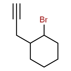 ChemSpider 2D Image | 1-Bromo-2-(2-propyn-1-yl)cyclohexane | C9H13Br
