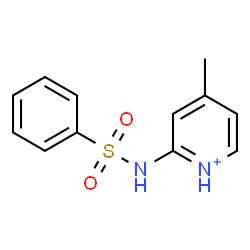 ChemSpider 2D Image | 4-Methyl-2-[(phenylsulfonyl)amino]pyridinium | C12H13N2O2S