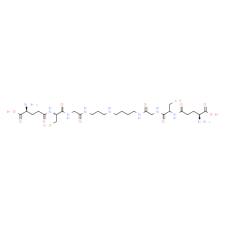 ChemSpider 2D Image | (2S,7R,31S)-2,31-Diamino-5,8,11,22,25,28-hexaoxo-7,26-bis(sulfanylmethyl)-6,9,12,16,21,24,27-heptaazadotriacontane-1,32-dioic acid | C27H49N9O10S2