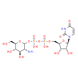 ChemSpider 2D Image | UDP-D-glucosamine | C15H25N3O16P2