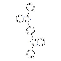 ChemSpider 2D Image | 1,1'-(1,4-Phenylene)bis(3-phenylimidazo[1,5-a]pyridine) | C32H22N4