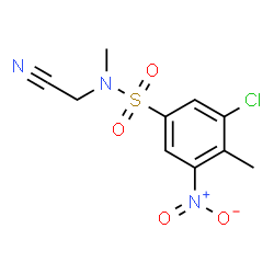 ChemSpider 2D Image | 3-Chloro-N-(cyanomethyl)-N,4-dimethyl-5-nitrobenzenesulfonamide | C10H10ClN3O4S