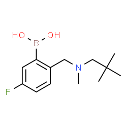 ChemSpider 2D Image | (2-{[(2,2-Dimethylpropyl)(methyl)amino]methyl}-5-fluorophenyl)boronic acid | C13H21BFNO2