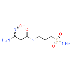 ChemSpider 2D Image | (3E)-3-Amino-3-(hydroxyimino)-N-(3-sulfamoylpropyl)propanamide | C6H14N4O4S
