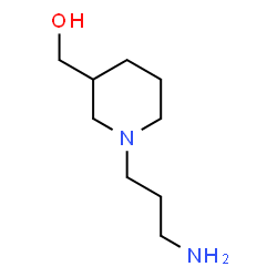 ChemSpider 2D Image | (1-(3-Aminopropyl)piperidin-3-yl)methanol | C9H20N2O