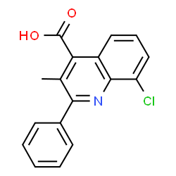 ChemSpider 2D Image | 8-Chloro-3-methyl-2-phenyl-4-quinolinecarboxylic acid | C17H12ClNO2