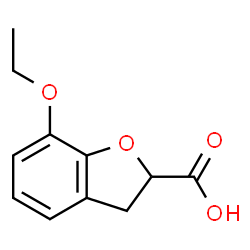 ChemSpider 2D Image | 7-Ethoxy-2,3-dihydro-1-benzofuran-2-carboxylic acid | C11H12O4
