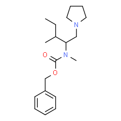 ChemSpider 2D Image | Benzyl methyl[3-methyl-1-(1-pyrrolidinyl)-2-pentanyl]carbamate | C19H30N2O2
